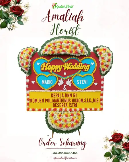 Papan Bunga Pernikahan Playen